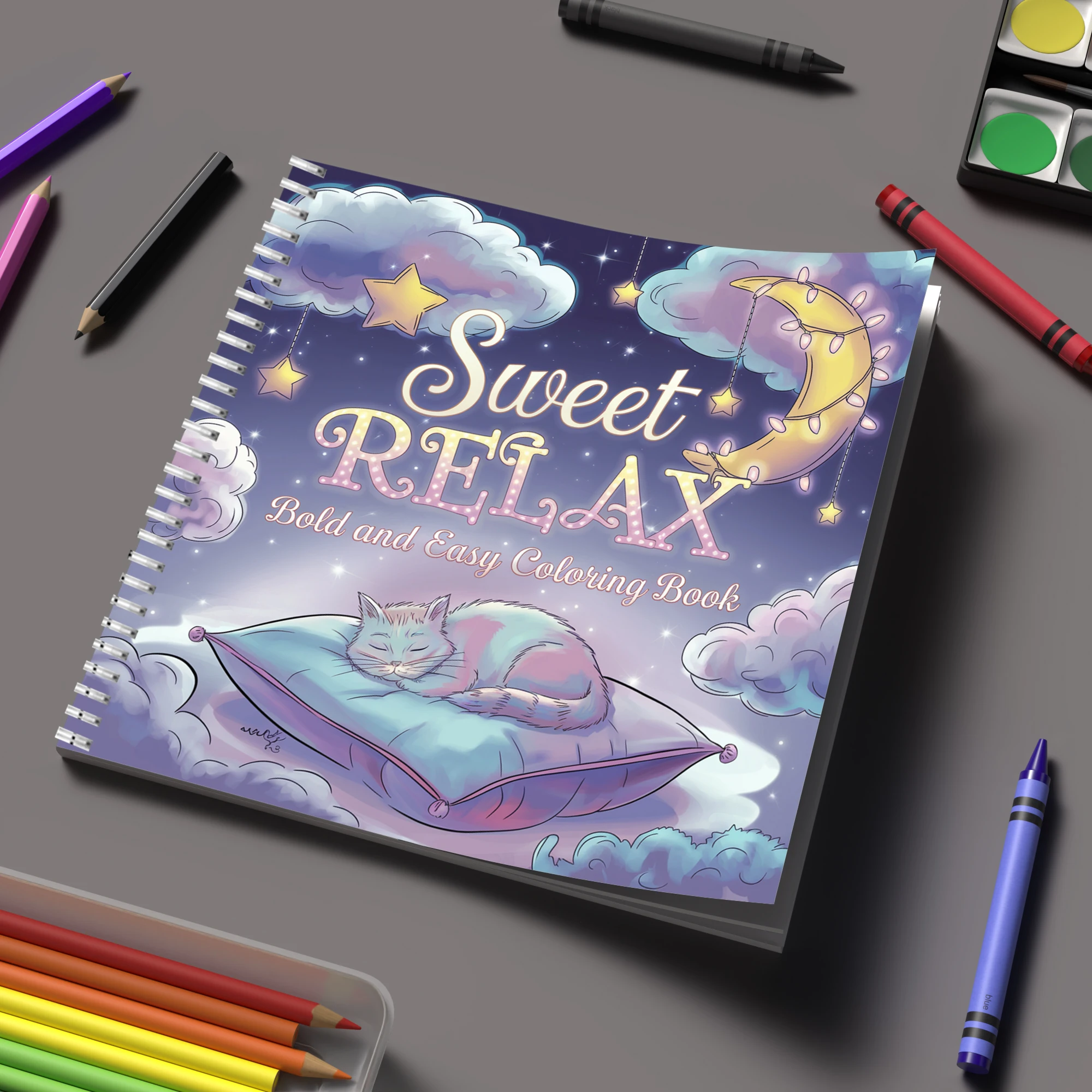 塗り絵ブック 大人向けのスイートリラックス塗り絵ブック、誕生 - School Supplies のレビューと価格