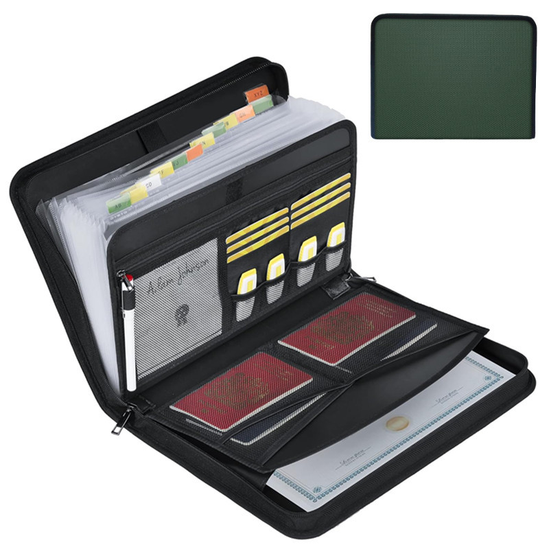 耐熱性のある拡張式ファイルフォルダー。ロック付き、13ポケッ - Expandable Accordion File Folder 13 Pockets のレビューと価格