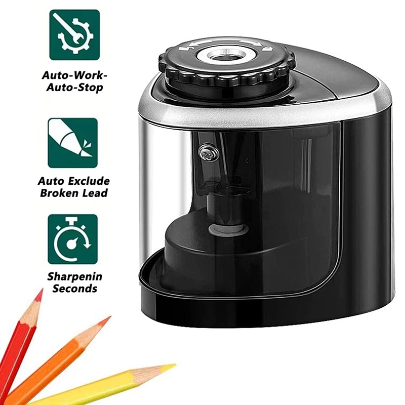 自動鉛筆削り器 デスクトップ電動鉛筆削り器 6mm-8mm  - Electric Pencil Sharpener Usb のレビューと価格