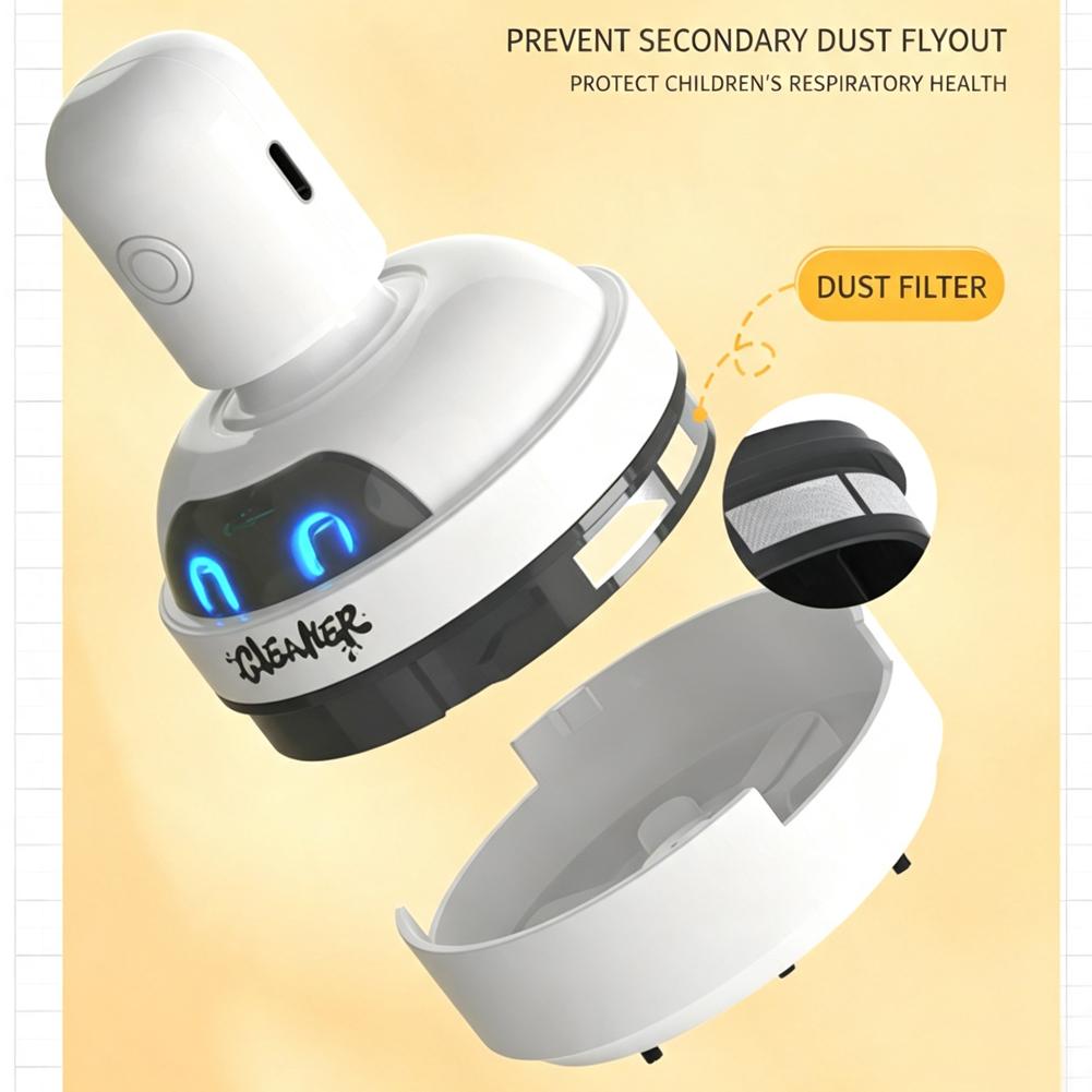 小型デスクトップ掃除機。かわいいロボットデザインで、机の上の - Mini Desktop Vacuum Cleaner For Eraser Dust のレビューと価格
