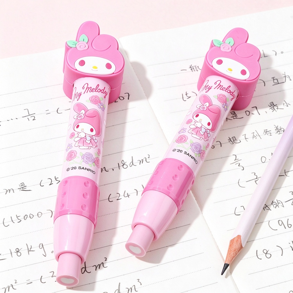 本物のハローキティ メロディ 3Dヘッド式 プッシュ式消しゴ - Retractable Eraser Pen Click のレビューと価格