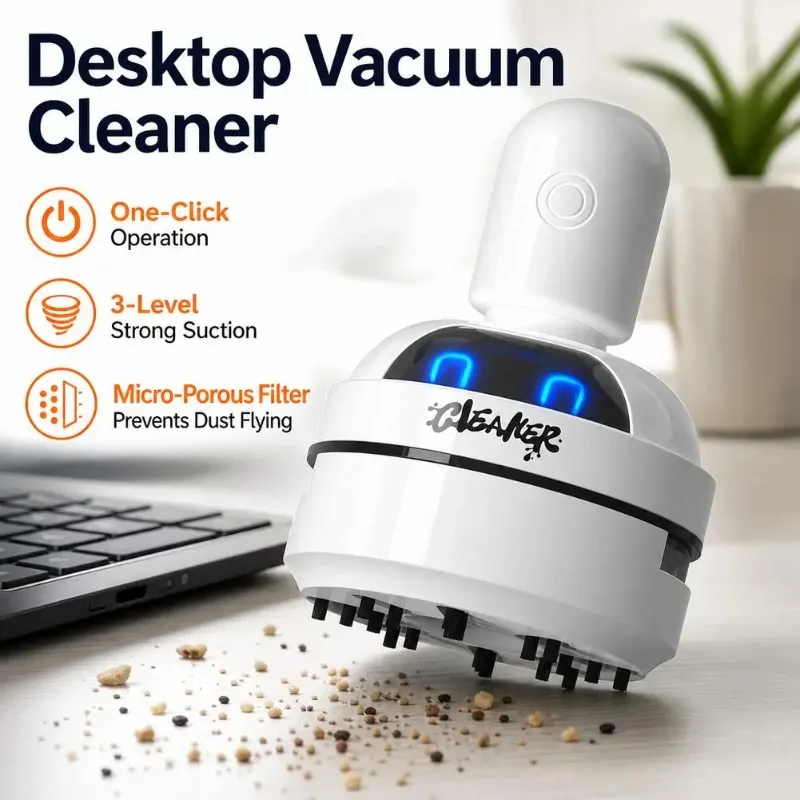 卓上クリーナー、小型ポータブル掃除機、消しゴムや鉛筆の削りく - Mini Desktop Vacuum Cleaner For Eraser Dust のレビューと価格
